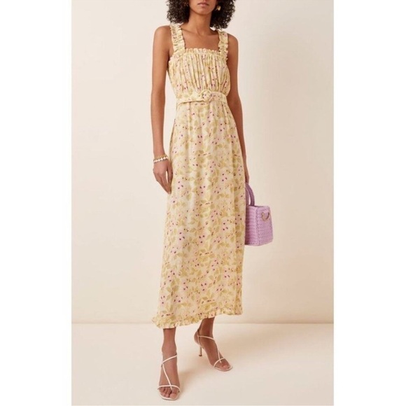 Faithfull Saint Tropez Midi Dreas in Adele Floral Print - Size 6 - Picture 1 of 7